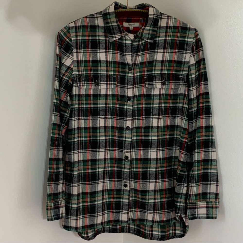 Madewell Ex-Boyfriend Flannel Shirt - Picture 1 of 7